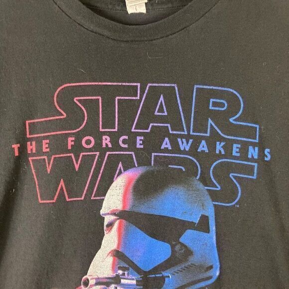 Force Awakens Star Wars‎ T-Shirt Mens Size Medium Stormtrooper Graphic Tee Black - Picture 9 of 11